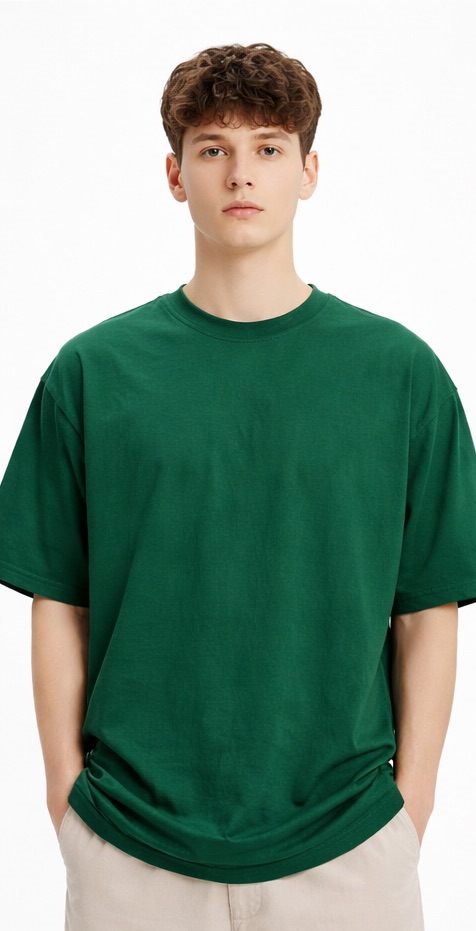 Green oversized tee