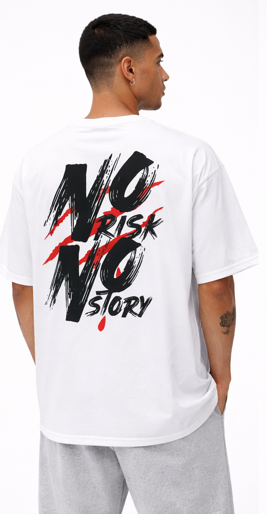 No Risk No Story Oversized  tee