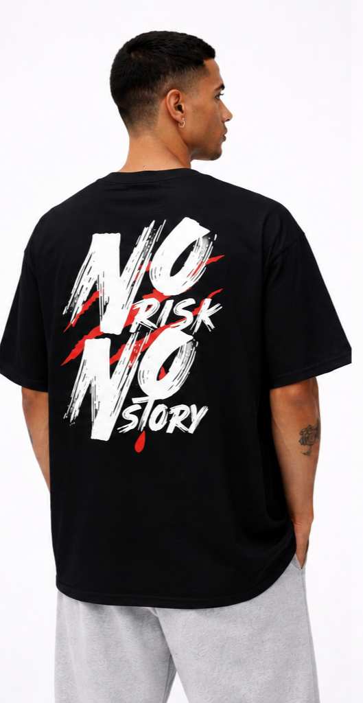 No Risk No Story Oversized  tee