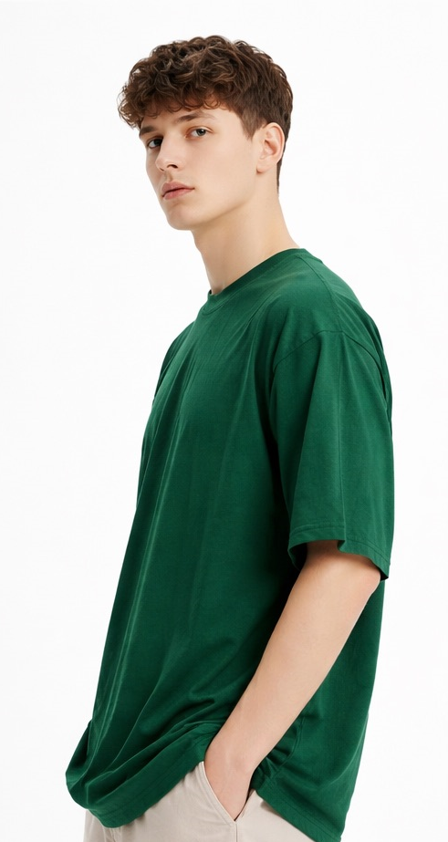Green oversized tee